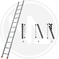 SINGLE SECTION INDUSTRIAL LADDER "GENIA" FACAL