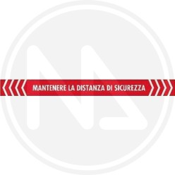 WALKABLE ADHESIVE SIGNAGE "MAINTAIN SAFETY DISTANCE"