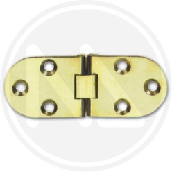 biscuit shaped brass hinge with stop for furniture