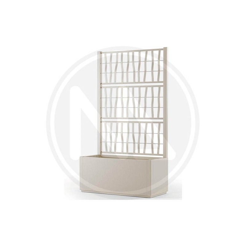 PLANTER WITH ESPALIER "ETHICA" CHALK WHITE
