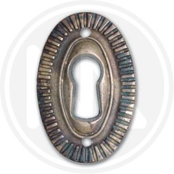 ANTIQUE BRASS FURNITURE keyhole limpet 30643