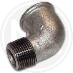 cast iron connection with a bend m-f