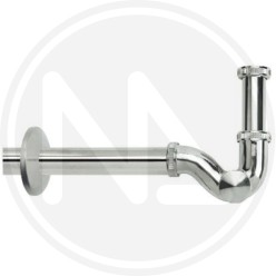 SIPHON A "p" inspectable for washbasin and bidet IN CHROME METAL