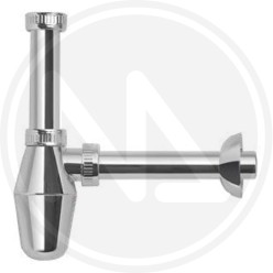 BOTTLE SIPHON SINK IN METALLIC ABS