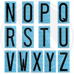 LETTERa ADESIVa misura 80 mm. N-Z nero