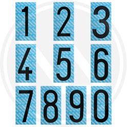 adhesive number measure 80 mm. black