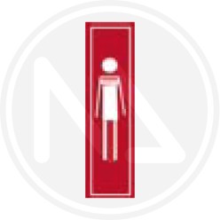 SEGNALETICA ADESIVA DI INFORMAZIONE COLORE ROSSO "SIMBOLO UOMO"