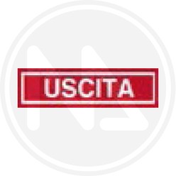 adhesive signs for informations RED COLOUR "USCITA"