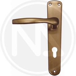 maniglia per porta BRONZO "GINEVRA" CON placca