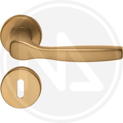 maniglia per porta BRONZO "GINEVRA" CON ROSETTA