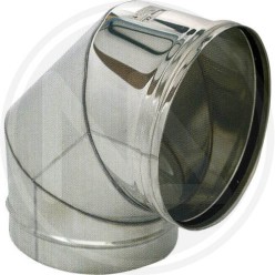 GOMITO PER STUFA PELLET ACCIAIO INOX