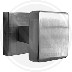 POMOLO QUADRATO IN OTTONE CROMO SATINATO "NERANO"