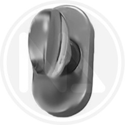 LIMITATORE DI APERTURA con ROSETTA OVALE cromo satinato