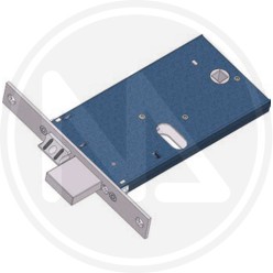 LOCK FOR BANDS DEAD AND ADJUSTABLE LATCH OMEC