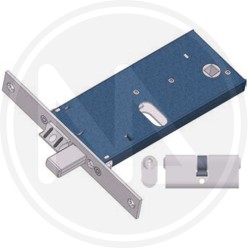 SERRATURA PER FASCE CON CILINDRO 54 mm OMEC