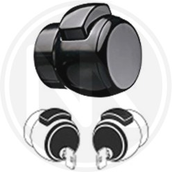 KNOB PRESS and OPEN with key "nova 13" black MERONI