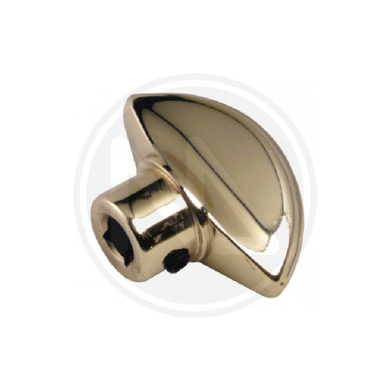 KNOB FOR CYLINDER brass-plated WITH SHANK MOIA