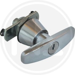 MANIGLIA PER METALLO cromata con serratura "220050" MOIA