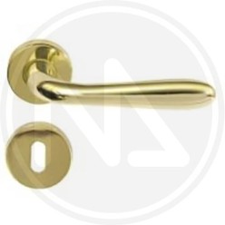 HANDLE WITH ALUMINUM ROSE "AGNONE" gold