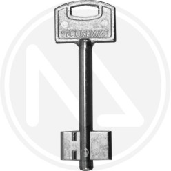 DOUBLE SIDED KEY "B 68/35/11" SECUREMME