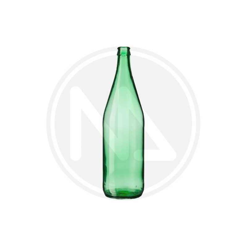 GREEN "vichy" GLASS BOTTLE