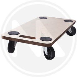 CARRELLO PEDANA IN MDF CON 4 RUOTE