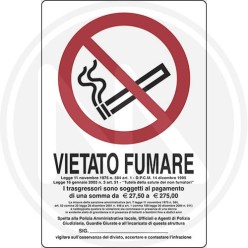 CARTELLO SEGNALETICo di informazione "VIETATO FUMARE"