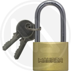 LUCCHETTO AD ARCO LUNGO IN OTTONE PESANTE MAURER