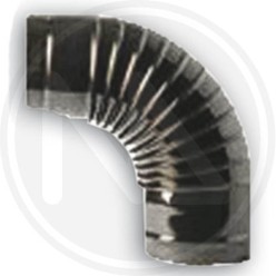 black pipe with a bend for stove