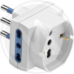 TRIPLE ADAPTER 16A white SCHUKO SOCKET P40 MAURER