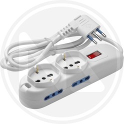 multisocket 2 shuko P40 +4 outlet 2 places with inter. maurer