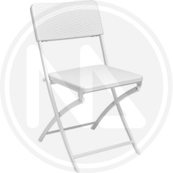 SEDIA IN ACCIAIO-PVC EFFETTO RATTAN "MALVA" PAPILLON