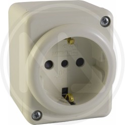 WALL MINI TRUNKING SOCKET SCHUKO "VENUS" MAURER