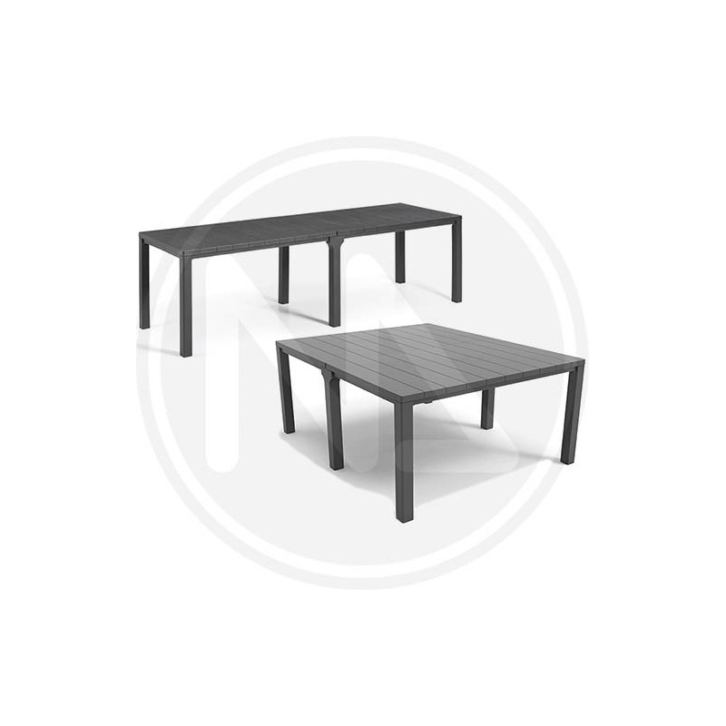 RESIN TABLE "JULIE DOUBLE" ANTHRACITE KETER RESIN TABLE "JULIE DOUBLE" ANTHRACITE KETER