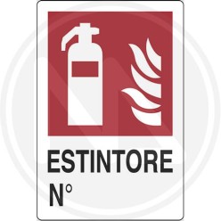 safety sign notice "FIRE EXTINGUISHER"