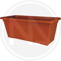 flower rectangular pot maxi TERRACOTTA