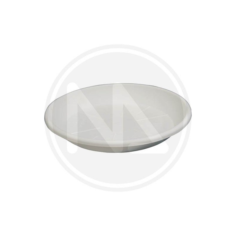 SAUCER FLOWER ROUND POT FESTOONED "BIANCO"