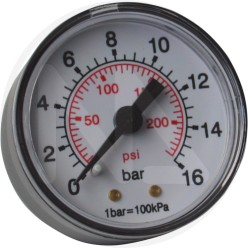 MANOMETRO attacco posteriore per compressori