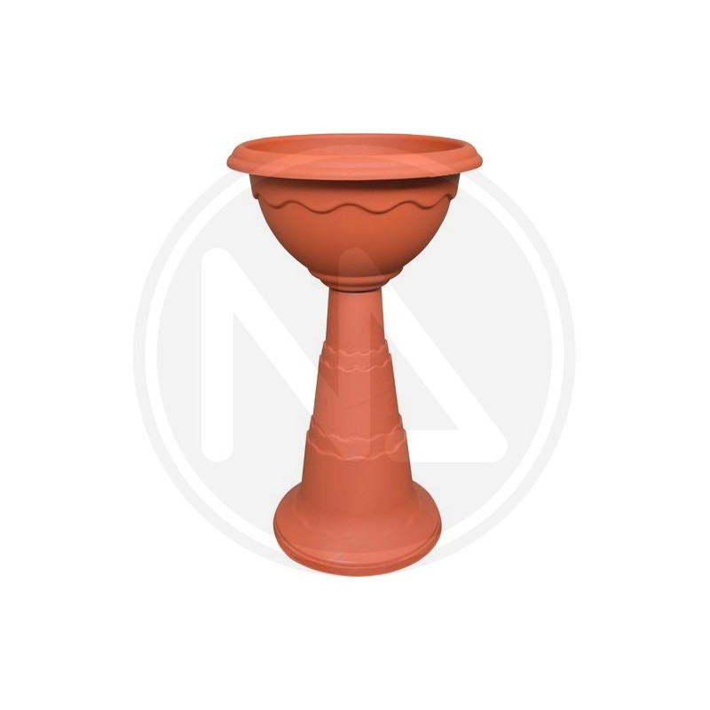 FIORIERA CALICE A COLONNA TERRACOTTA