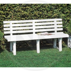 WHITE RESIN BENCH "PROCIDA"