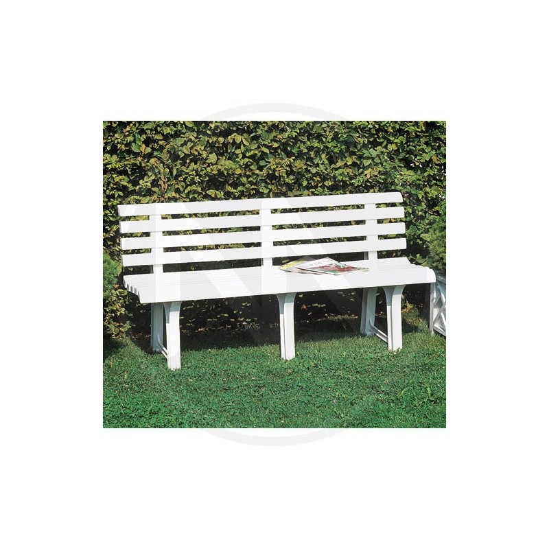 WHITE RESIN BENCH "PROCIDA"