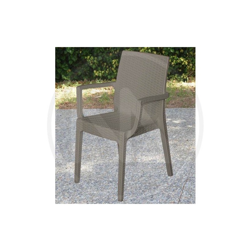 TURTLE RESIN RATTAN STYLE ARMCHAIR "DAFNE" TURTLE RESIN RATTAN STYLE ARMCHAIR "DAFNE"