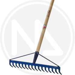 RASTRELLO ZINCATO CON MANICO LEGNO FSC PAPILLON