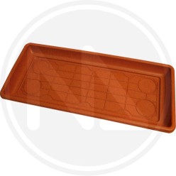 SOTTOVASO RETTANGOLARE PER VASO TERRACOTTA