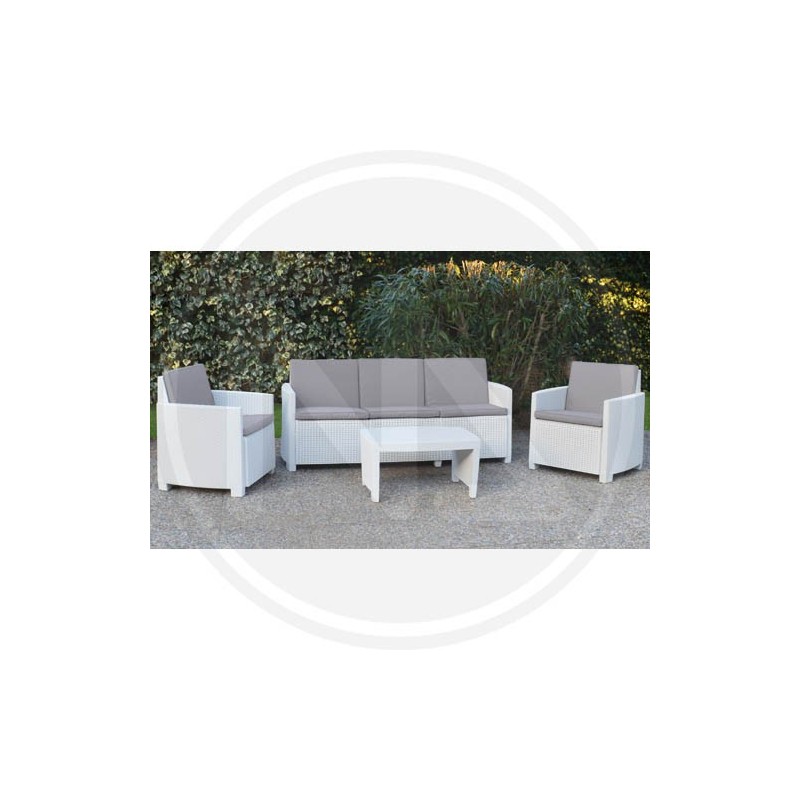 SALOTTO IN RESINA BIANCO "VARANO"