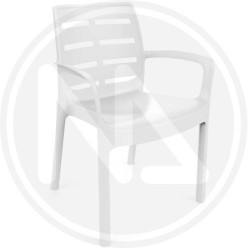 sedia in resina BIANCA con braccioli "FORMICA"