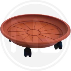 PORTAVASO tondo in pvc CON RUOTE