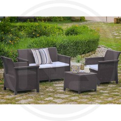 RESIN LIVING ROOM "DOLCEFARNIENTE" BROWN