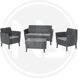 LIVING ROOM RESIN "SALEMO" GRAPHITE KETER