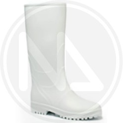 WHITE PVC KNEE BOOTS